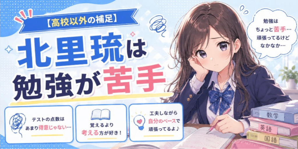 北里琉　勉強　苦手