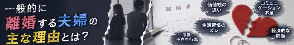 一般的に離婚する風の主な理由