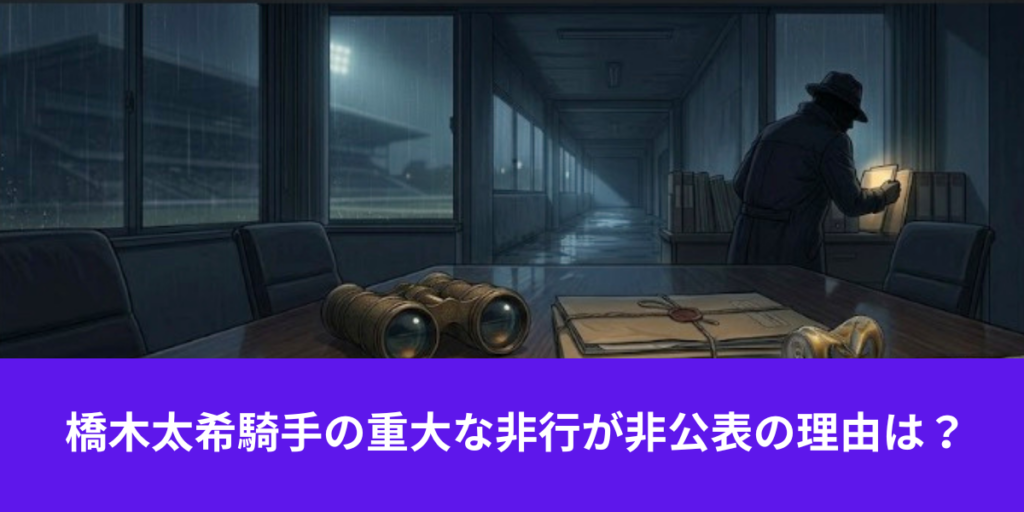 橋木太希騎手　重大な非行　非行会