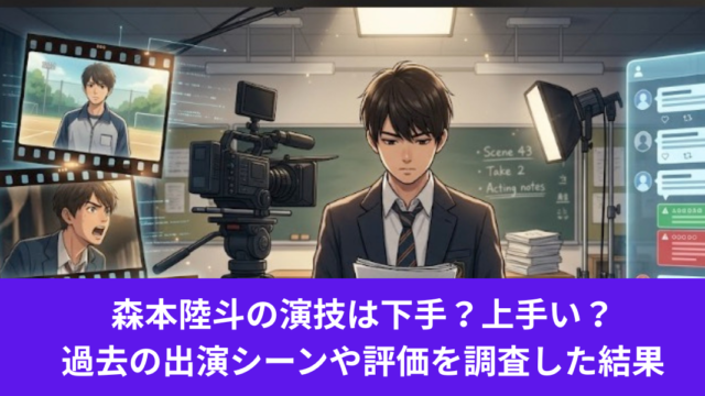 森本陸斗　演技　下手　上手い