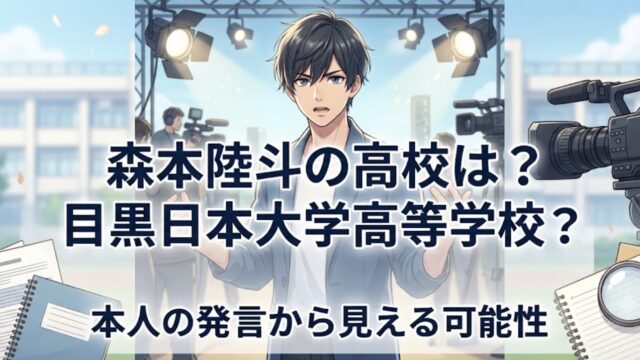 森本陸斗　高校