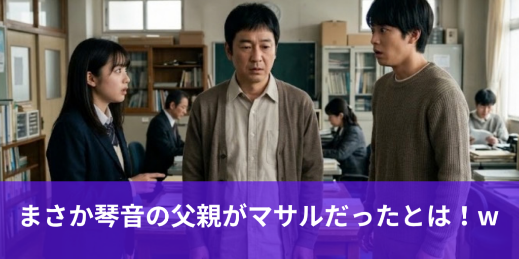 まさか琴音の父親がマサルだったとは！w