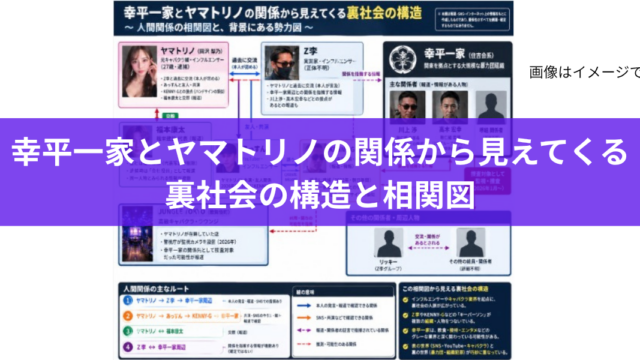 幸平一家とヤマトリノの関係から見えてくる 裏社会の構造を相関図でも整理 (1)