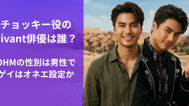 チョッキー役のvivant俳優は誰？ OHMの性別は男性でゲイはオネエ設定か